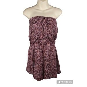 Elizabeth And James Emma Romper Silk Pink Strapless M 8